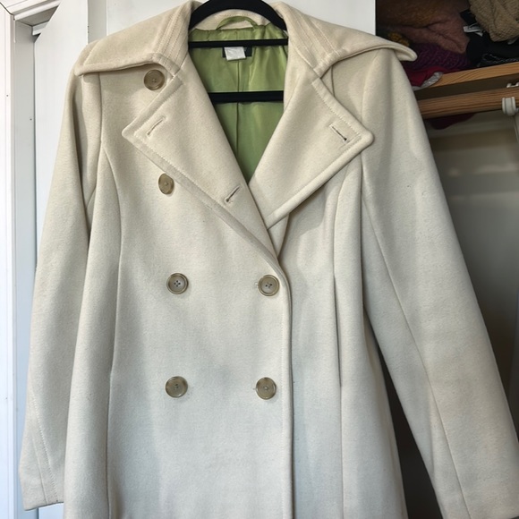 J.Crew beige 100% wool coat - Picture 1 of 2